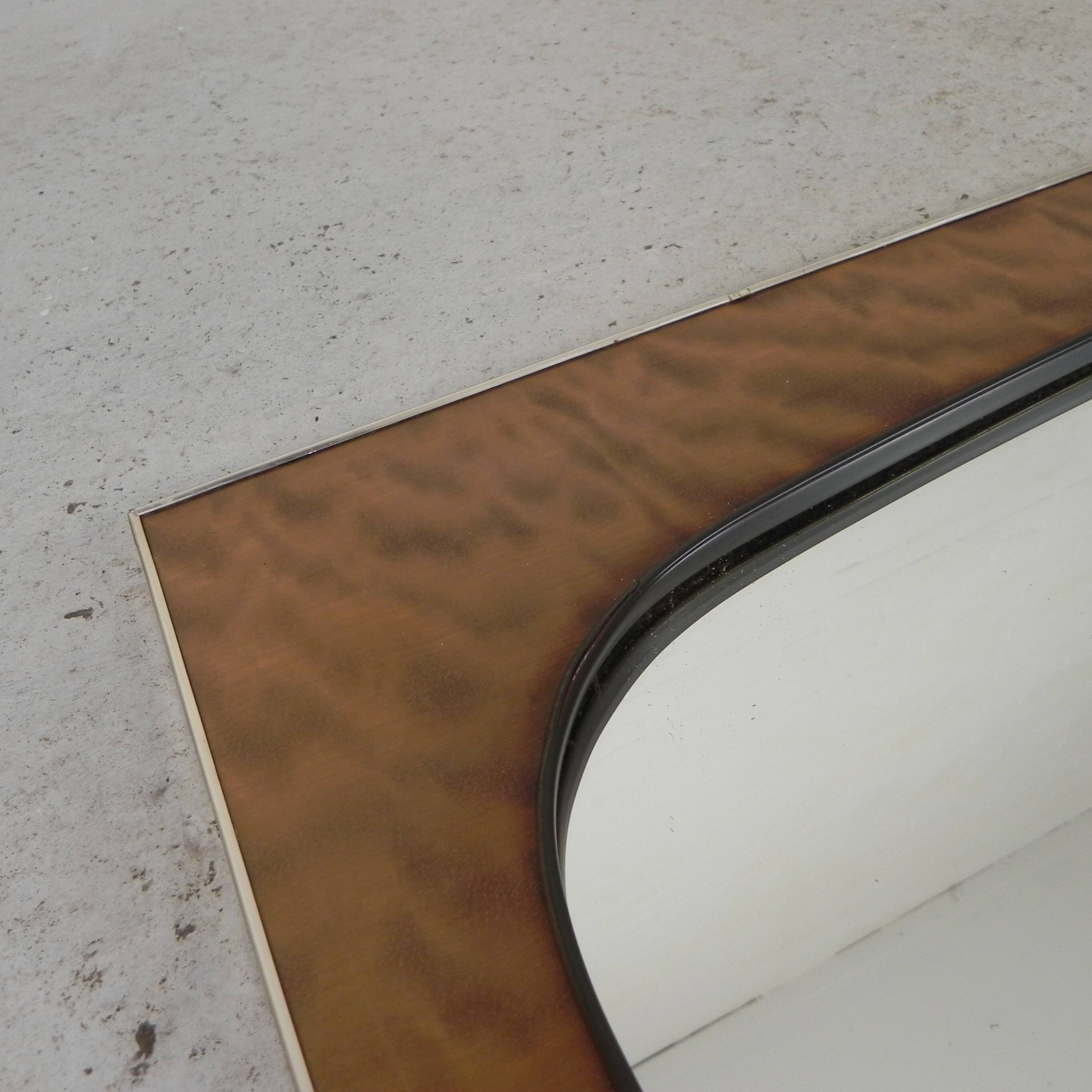 Large vintage oval mirror, 1960s