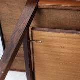 Coffee table in rosewood with shelf, of danish design from the 1960s