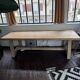 Contemporary farmhouse table – Solid reclaimed elm – One-piece tabletop