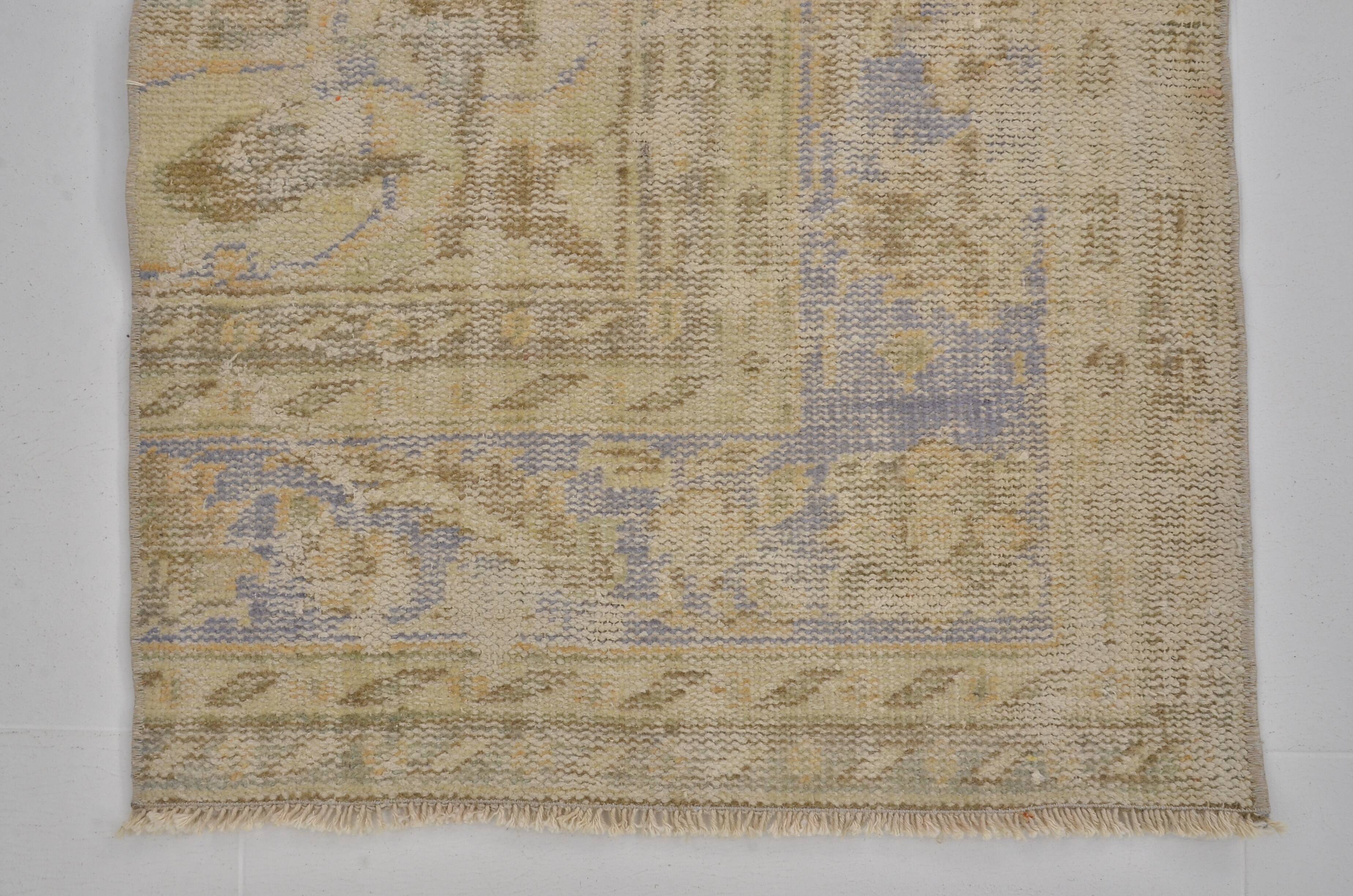 Vintage Bige Kitchen Runner Rug sku 1842