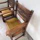 Paire de fauteuils style espagnol bois sculpté 1900