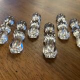Set of 6 crystal knife rests