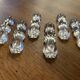 Set of 6 crystal knife rests