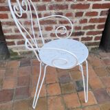 Wrought iron garden armchair