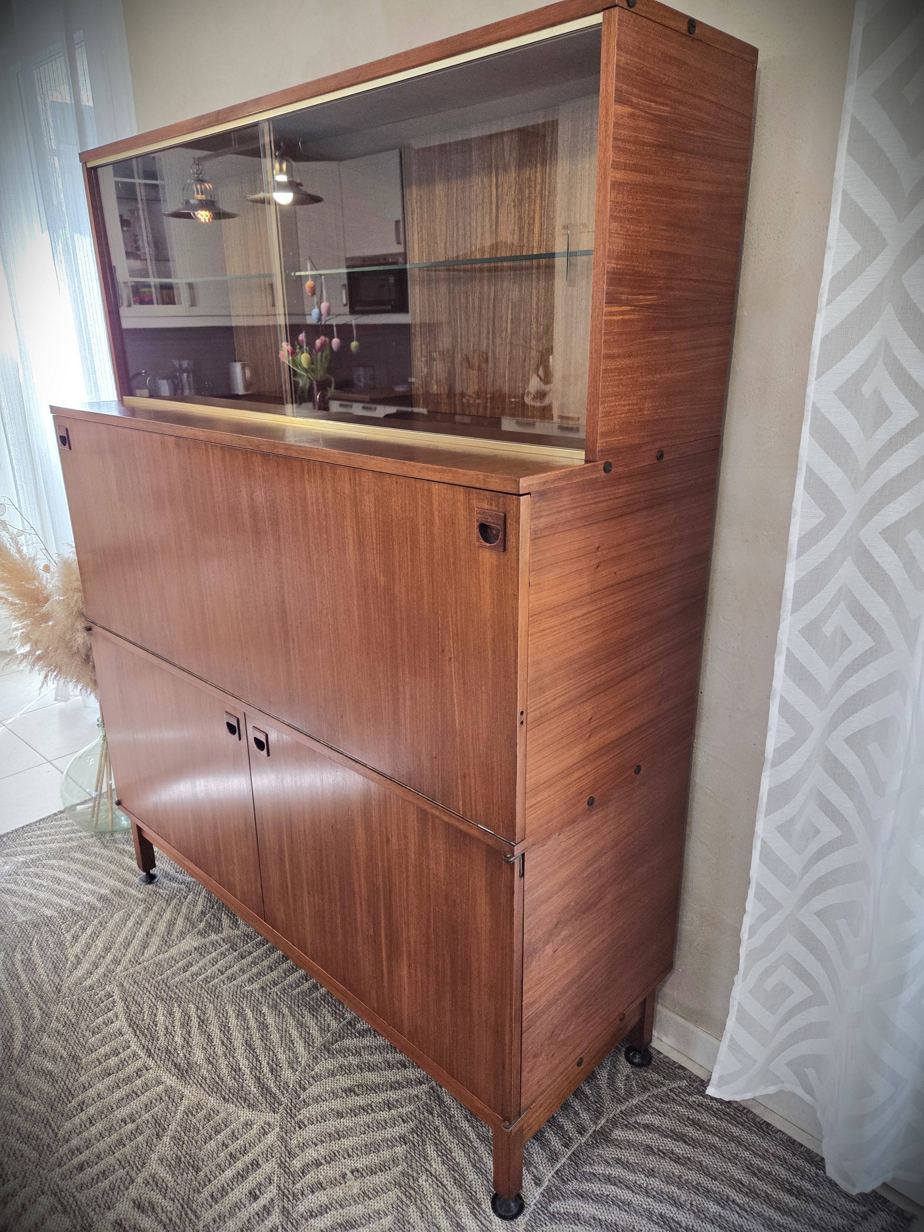Buffet secrétaire en teck scandinave André Monpoix