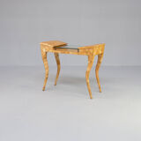 80s R & Y Augousti coconut shell inlay side table