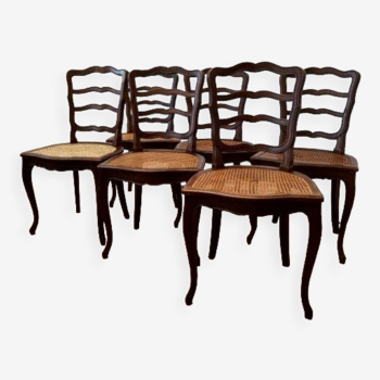 Set of 6 Louis Philippe canned chairs