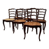 Set of 6 Louis Philippe canned chairs
