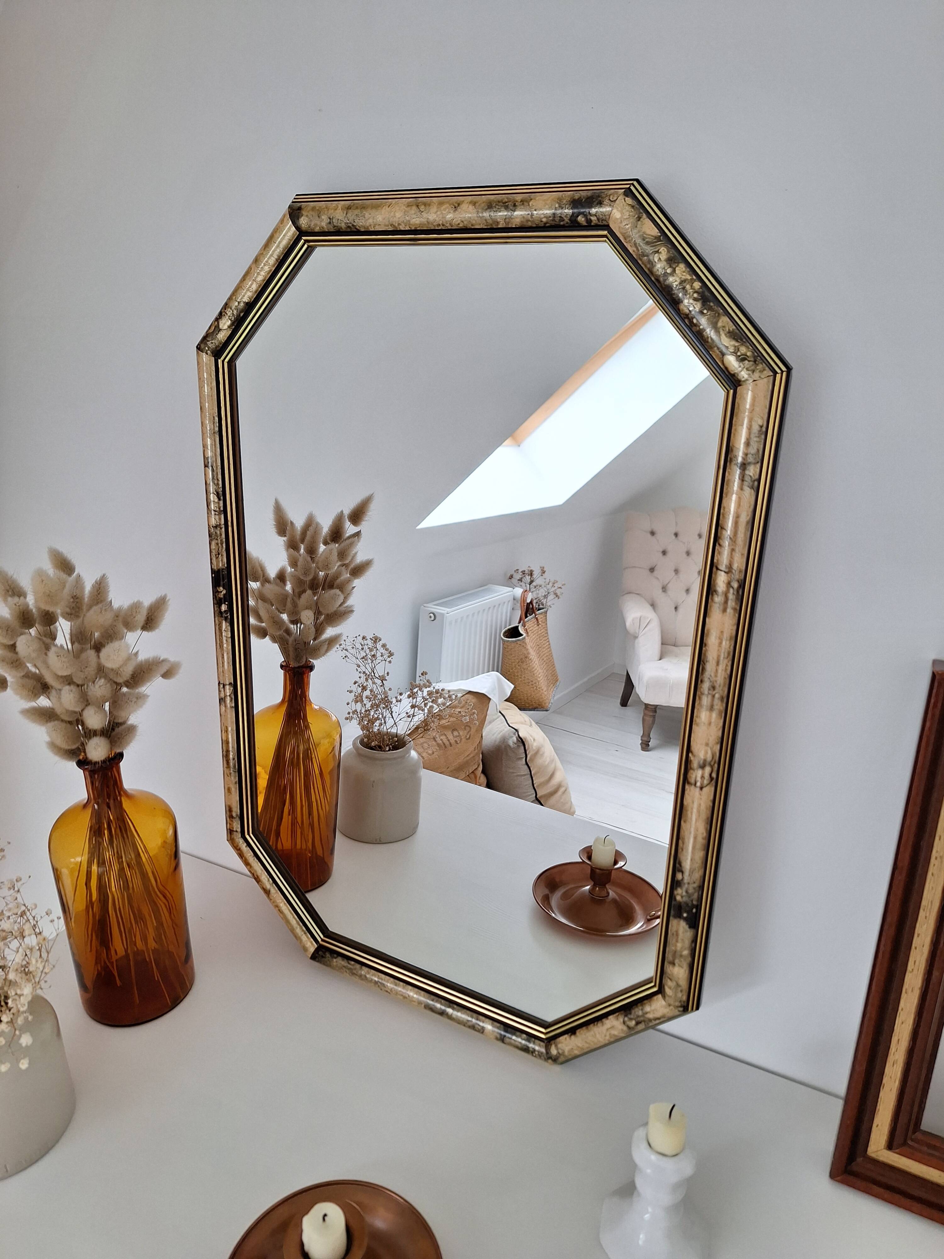 Vintage octagon mirror