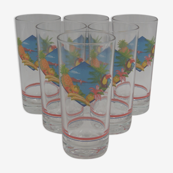 Series 6 vintage bp orangeade glasses