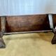 Vintage coffee table in solid wood and wrought iron.