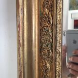 Mirror Restoration gilded gold&Ice Mercury/Moulding in medallions/Wood&Stuc/XIXth