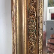 Mirror Restoration gilded gold&Ice Mercury/Moulding in medallions/Wood&Stuc/XIXth