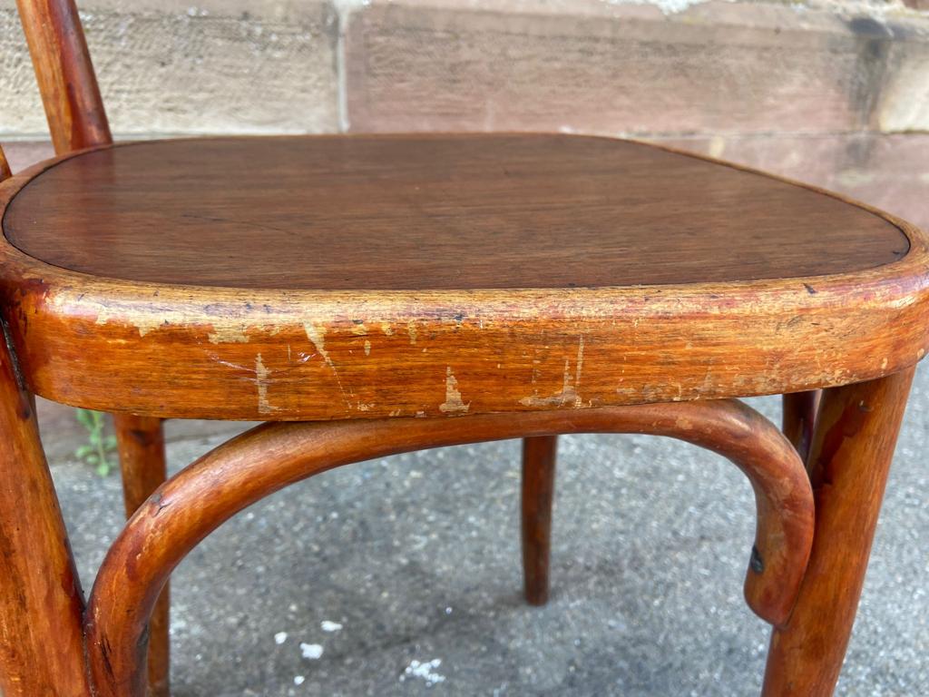 Pair of chairs bistro coffee wood curved