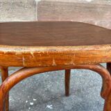 Pair of chairs bistro coffee wood curved