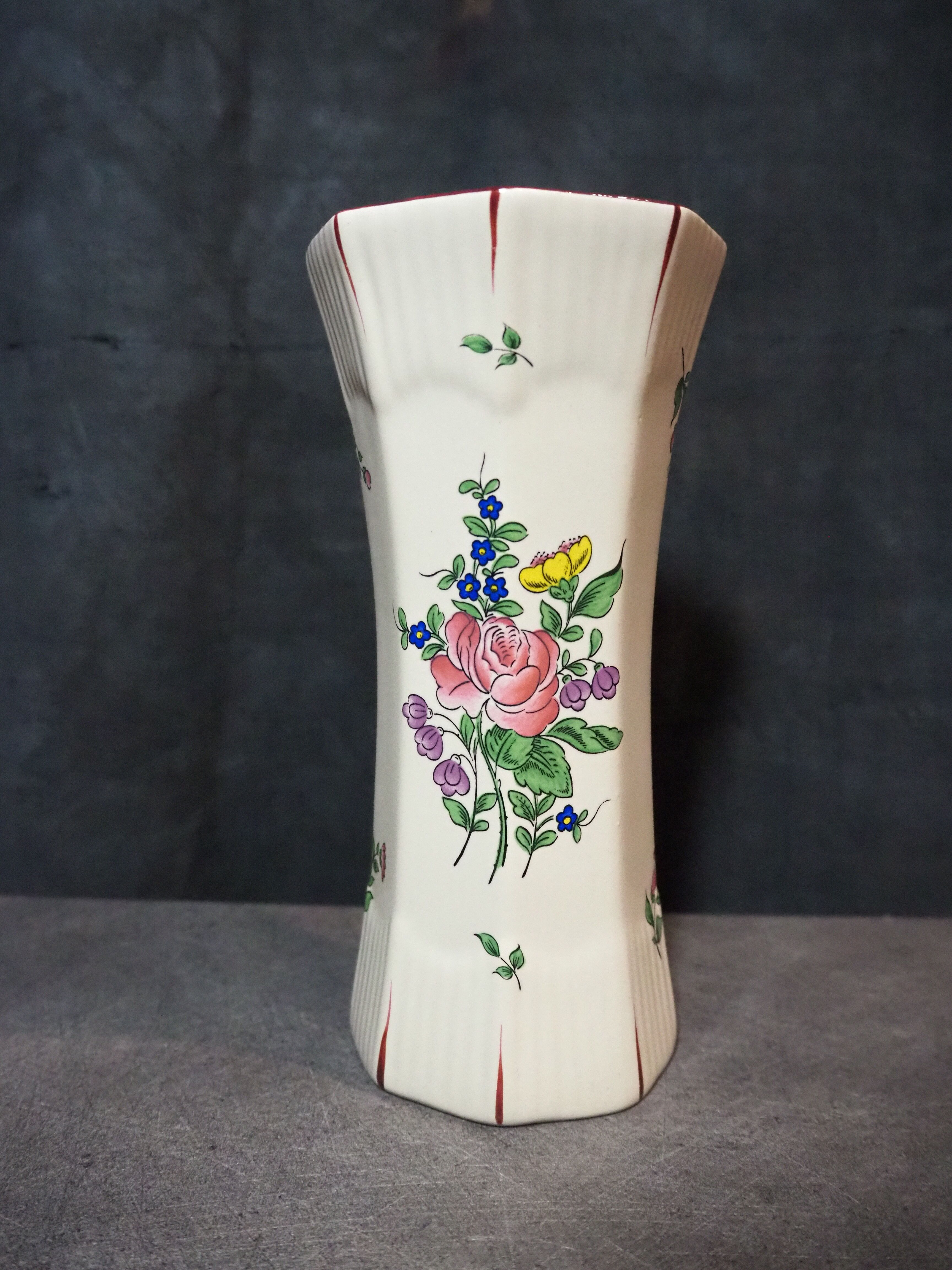 Pan vase 'small' reverbere collection, earthenware lunéville france kg
