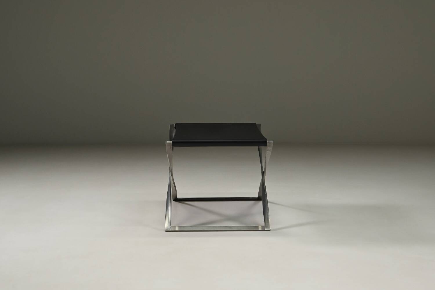 Folding stool PK91 by Poul Kjærholm for Fritz Hansen, 1960s Denmark.