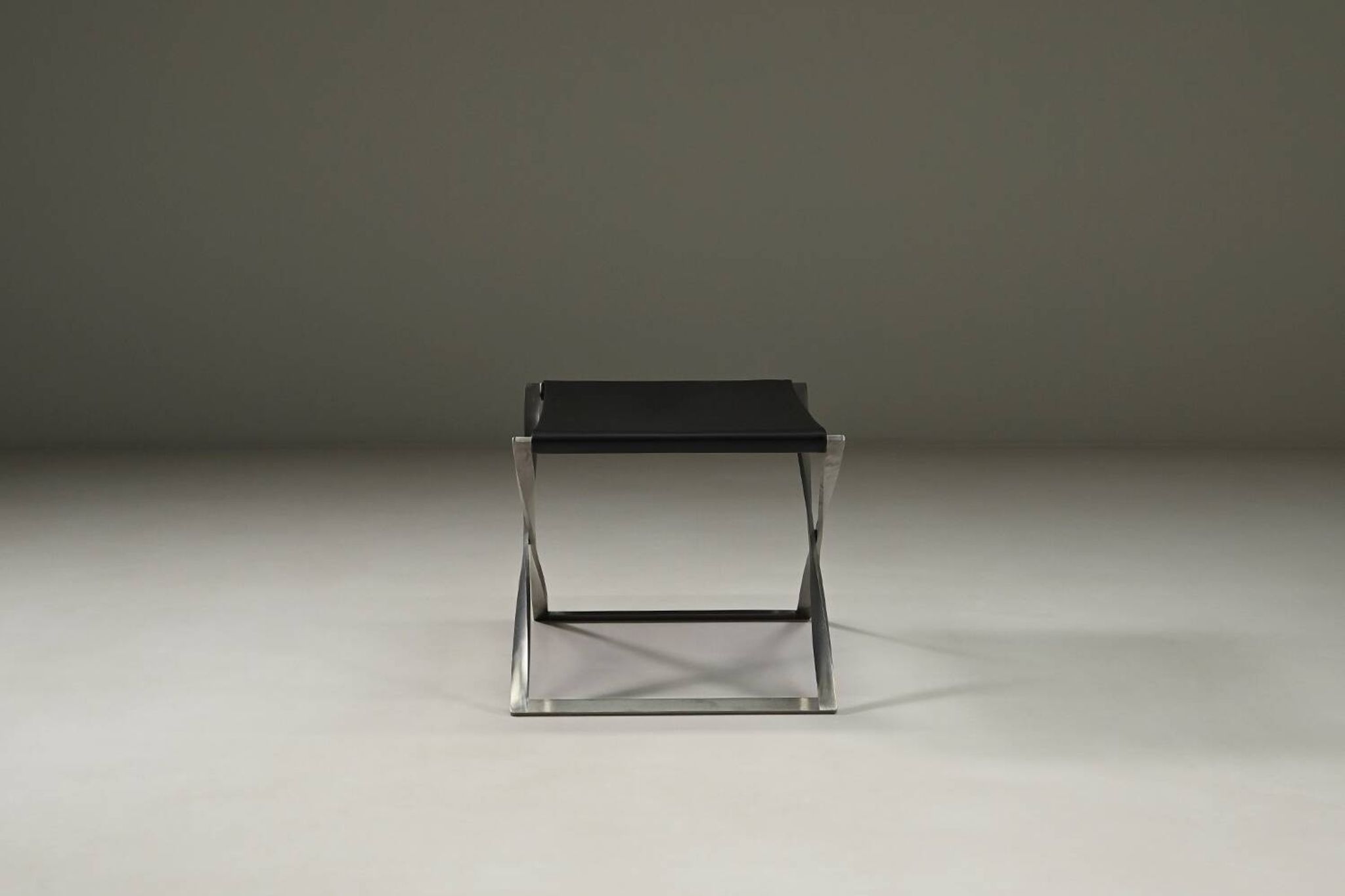 Folding stool PK91 by Poul Kjærholm for Fritz Hansen, 1960s Denmark.