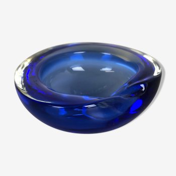 Blue Murano glass ashtray Murano, Italy, 1970s
