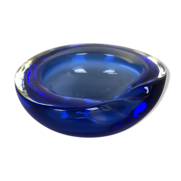 Blue Murano glass ashtray Murano, Italy, 1970s