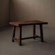Desk, solid oak side table – France, circa 1970