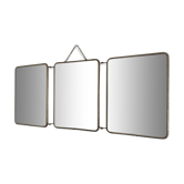 Vintage mirror 1960 triptych barber wine lees - 24 x 58 cm