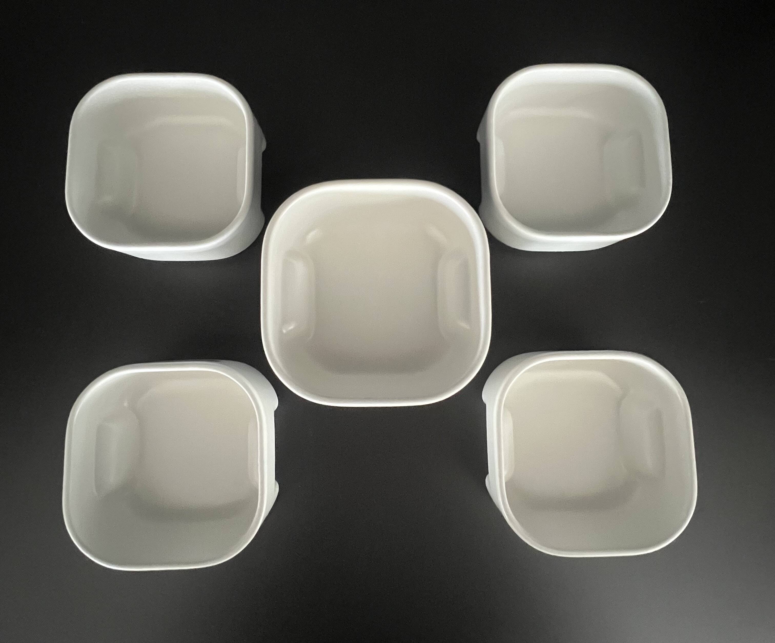 Bowls, ramekins (x6) Square by Makio Hasuike for Revelli, Italy 70's