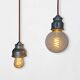 Pair of industrial pendant lights