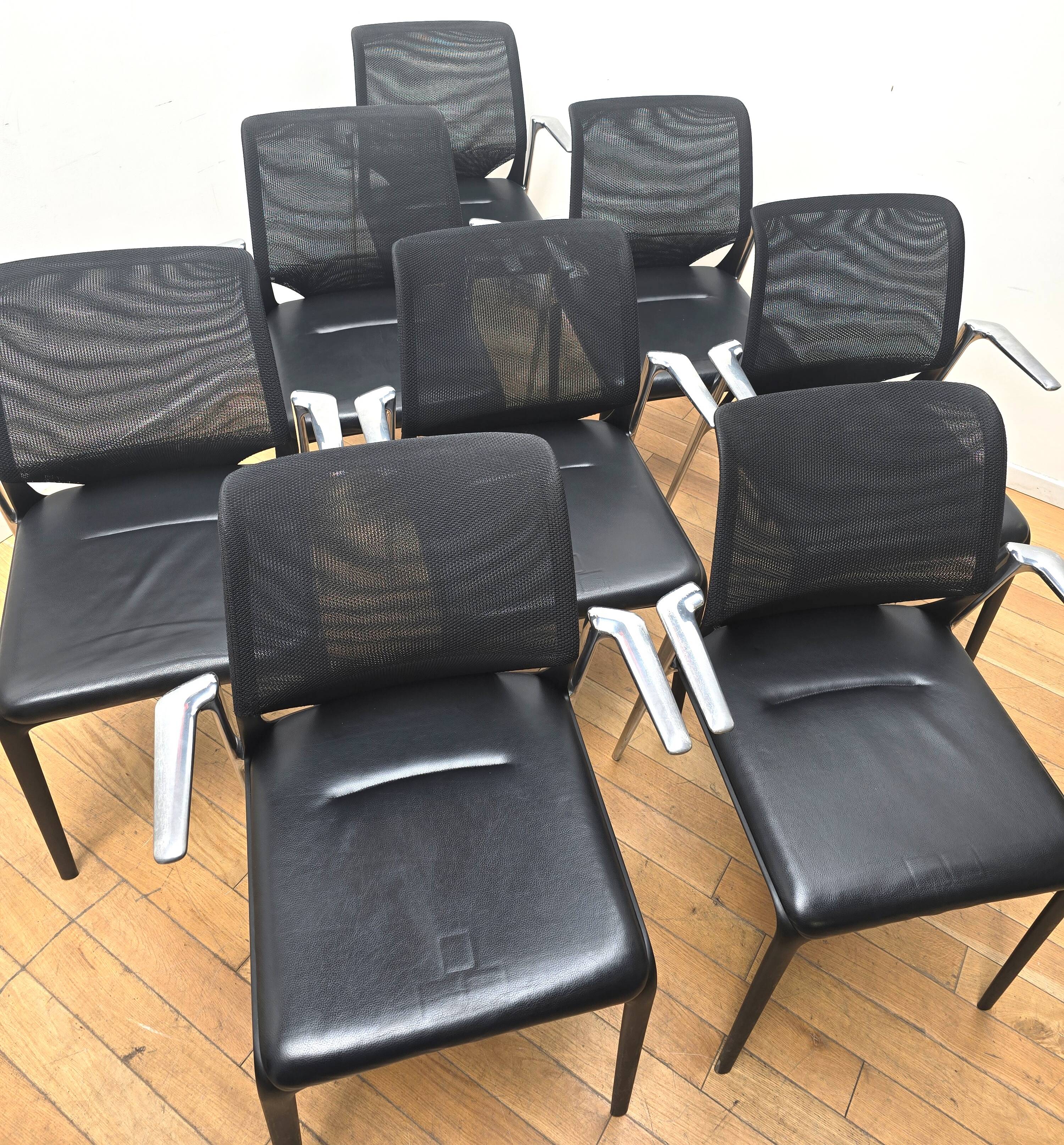 Set of 8 MediaSlim chairs, Vitra