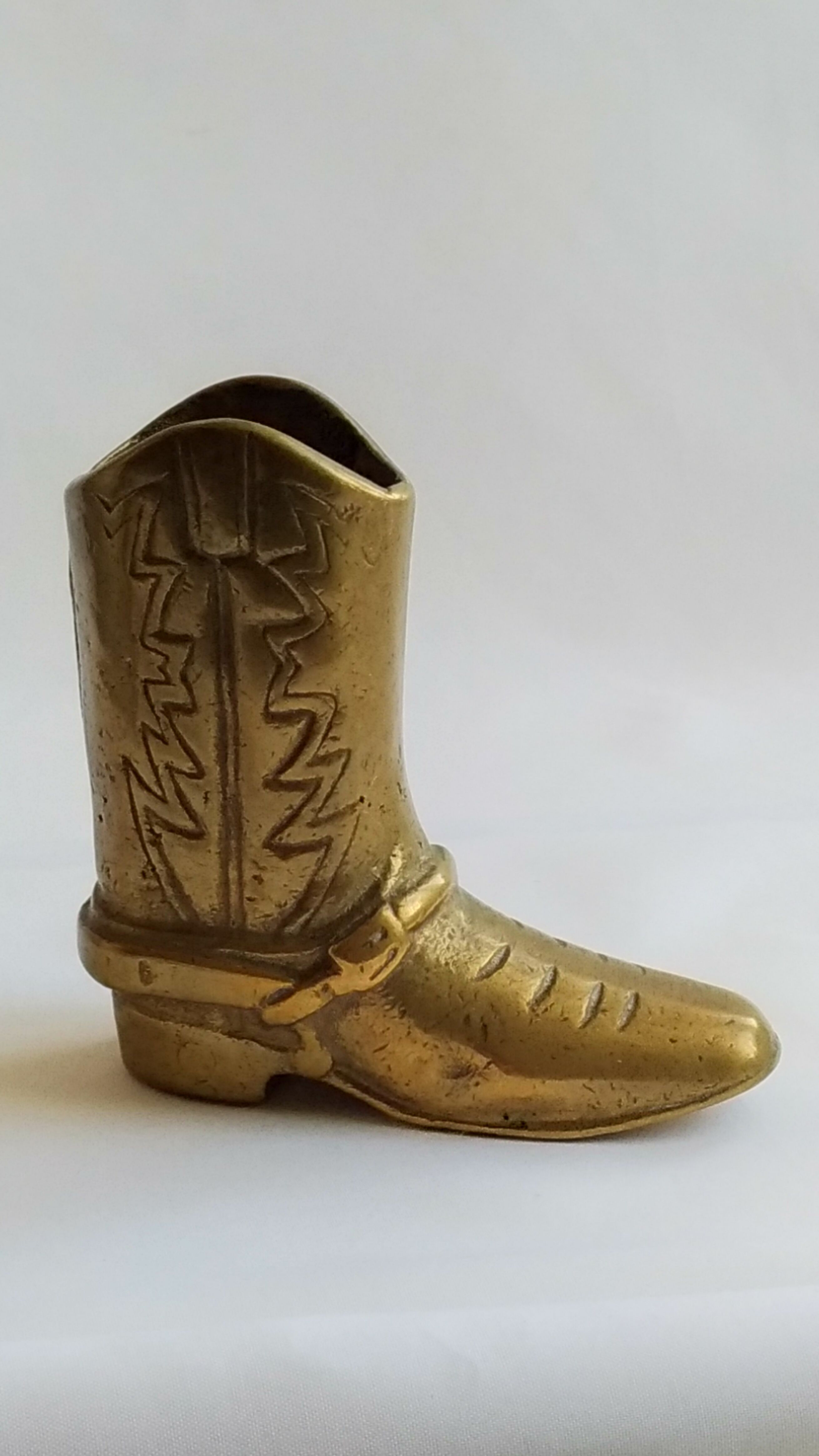 Vintage Santiag gilded bronze pencil pot