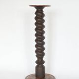 Turned wooden pedestal