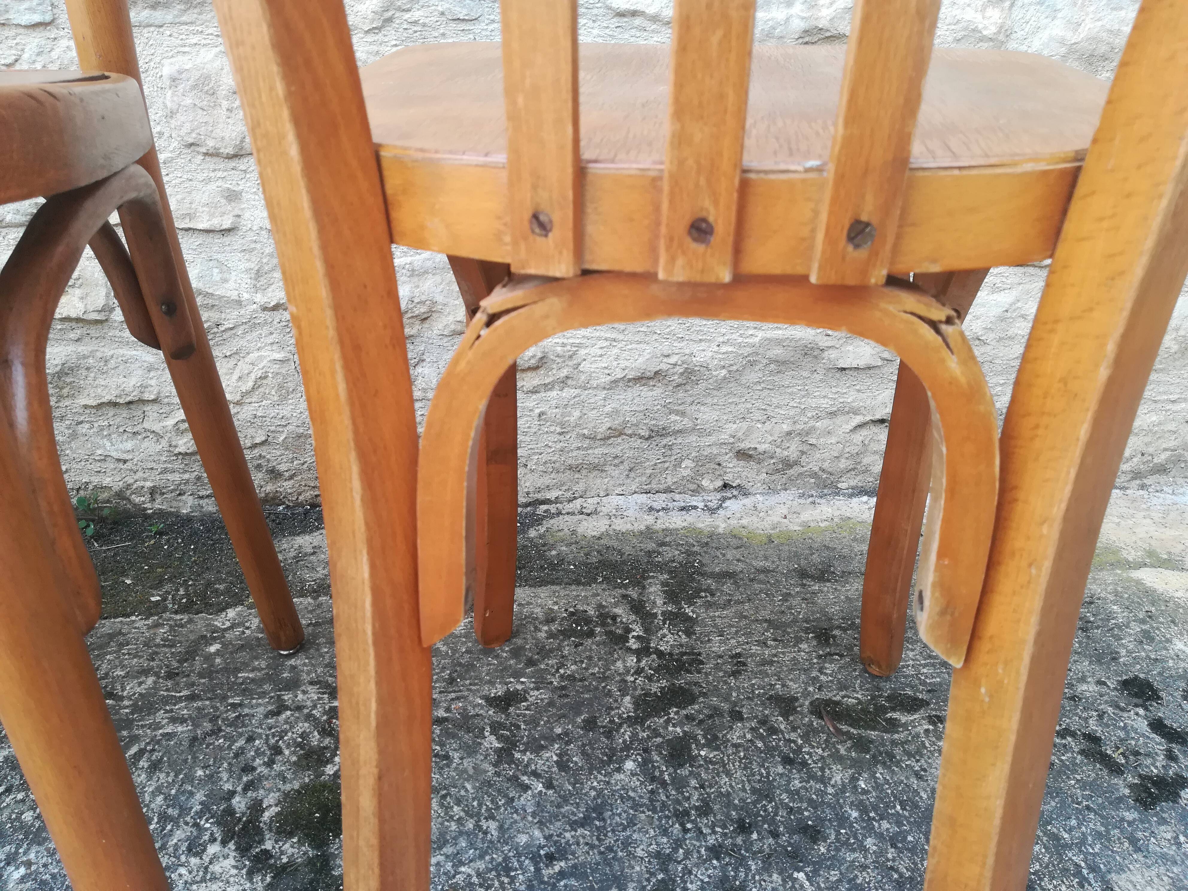 Mismatched bistro chairs