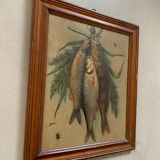 Still life, old fish trophy table