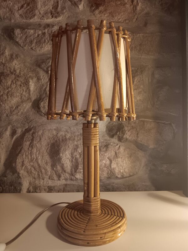 Lampe en rotin Louis Sognot