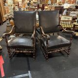 Pair of Louis XIII armchairs