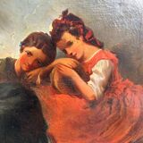 Tableau - Peinture Sur Toile Orientaliste Fin XIXéme Siècle