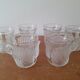 Set of 6 glass swan cups