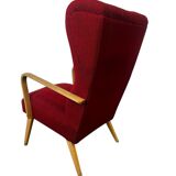 Vintage Scandinavian armchair with a high back / single seat