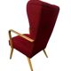 Vintage Scandinavian armchair with a high back / single seat