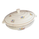 Vintage soup tureen with Art Deco flowers, opaque porcelain, Versailles.