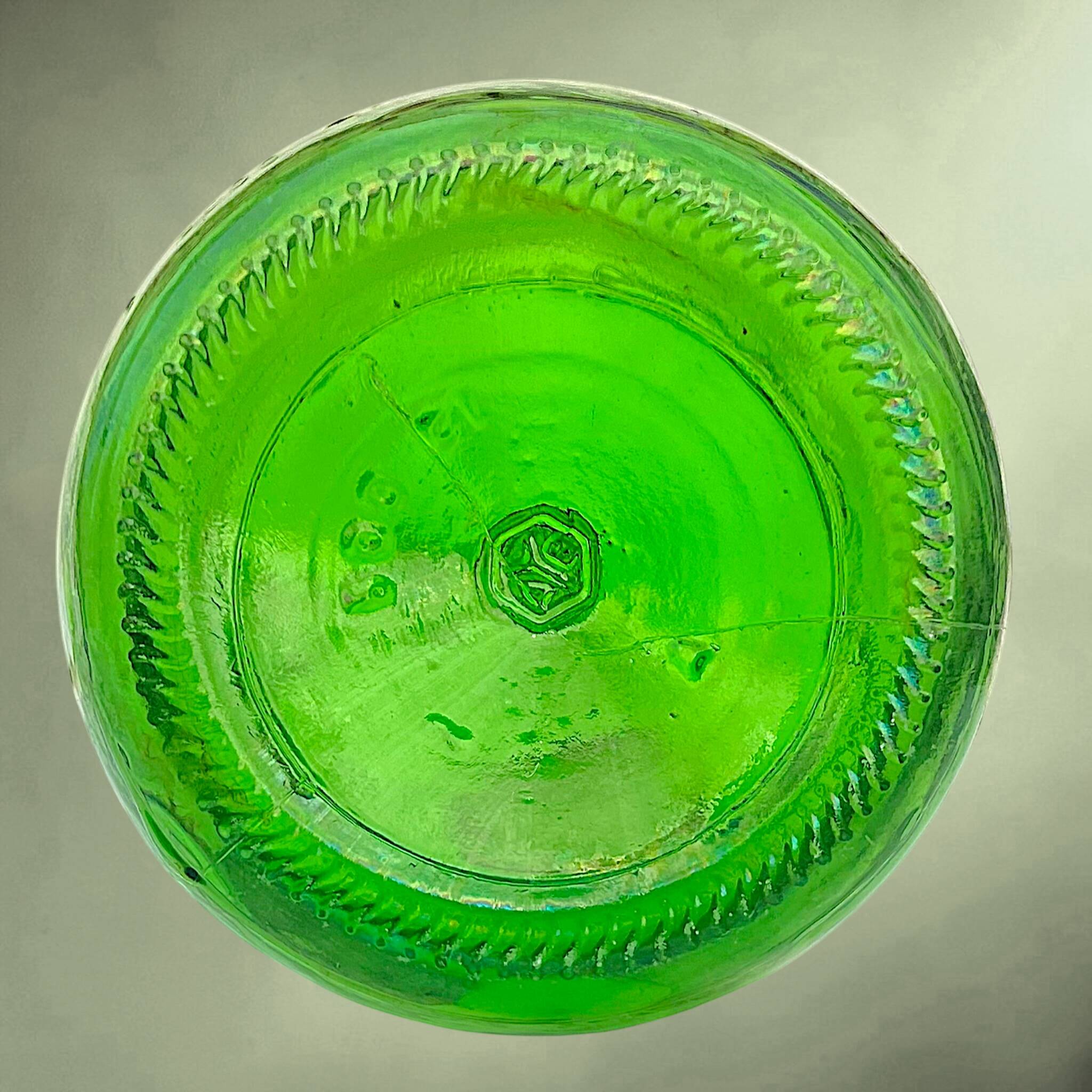 Large antique green glass bottle – early 20th century