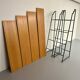 Étagère bibliothèque bois et métal design des années 80