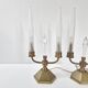 Pair of vintage candlestick lamps from the 1950s.