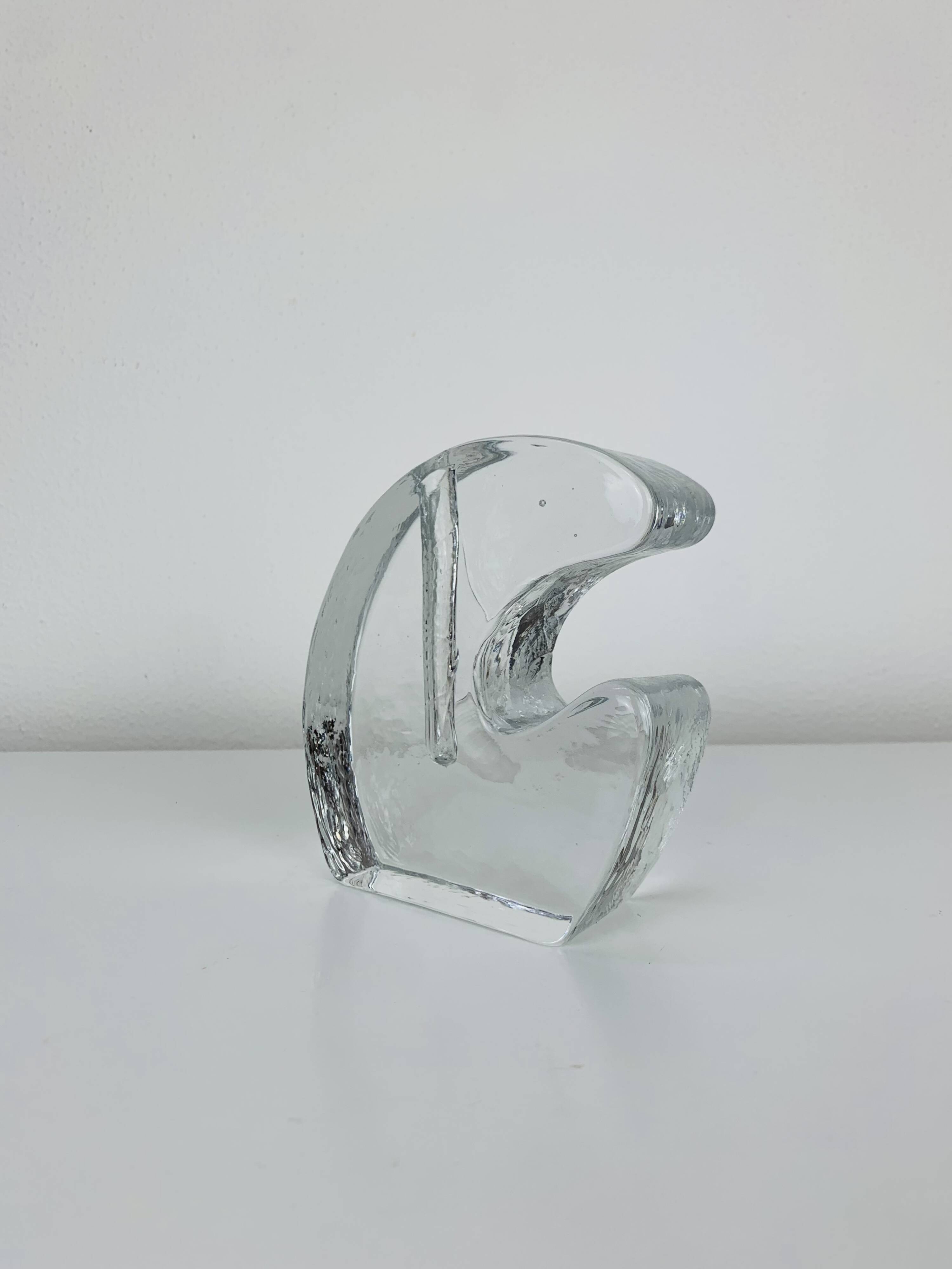 Vase soliflore en verre vintage