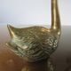 Golden brass swan 70s