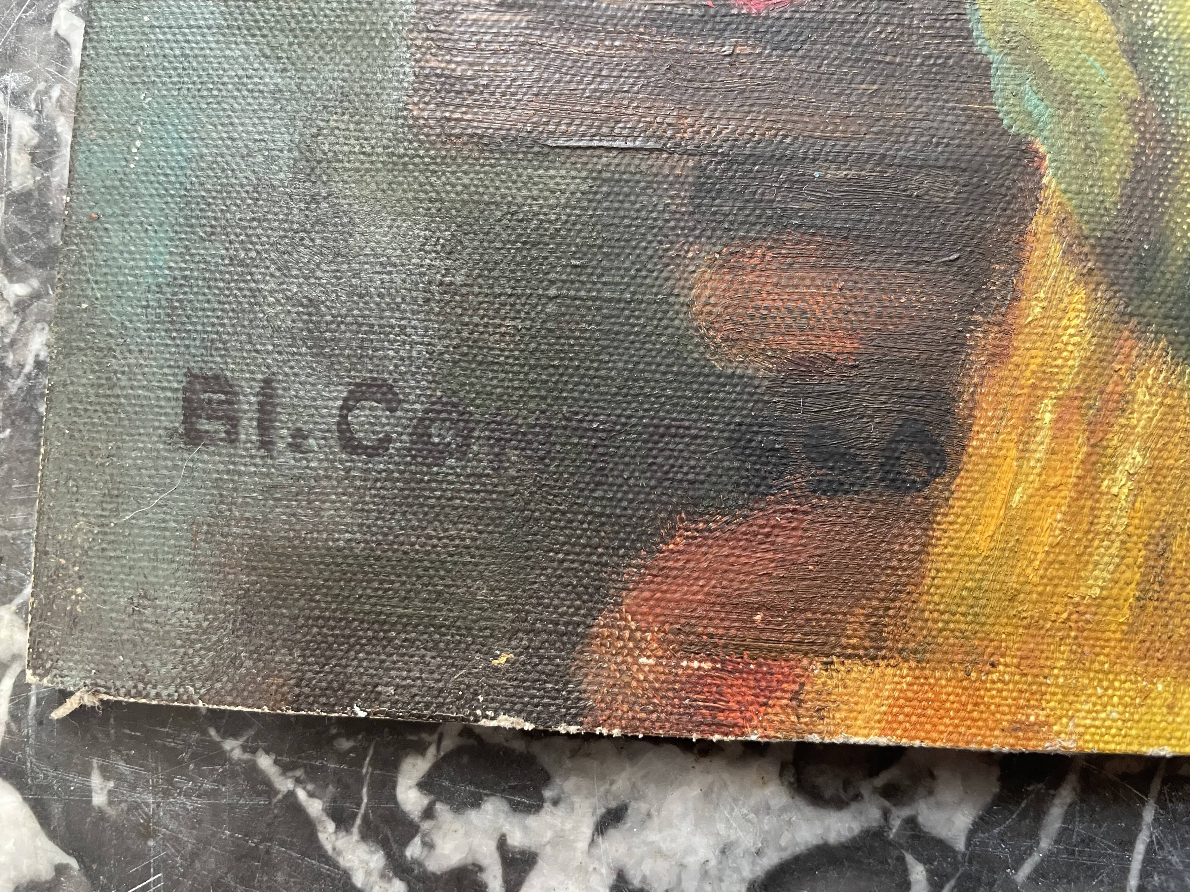 Oil on still life carton by Contesso