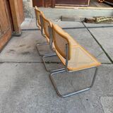 Lot de 3 chaises italiennes B32 Cesca du milieu du siècle par Marcel Breuer, années 1970