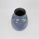 Large blue glazed ceramic vase signed under the base