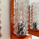 Lamp / wall lamp metal orange diamond globe 70s