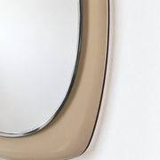Vintage mirror with smoked glass frame from the 1970s.